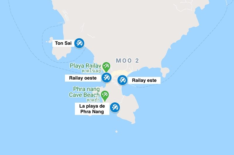 Mapa de Railay